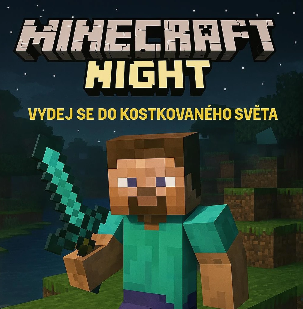 obrazek k akci Minecraft Night, Vydej se do kostkovaného světa.